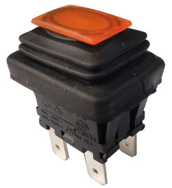 Przełącznik elektryczny przyciskowy, obudowa PA66/PC, pomarańczowa dioda LED, wodoodporny, LC83-3