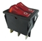 Wysokiej jakości dwurzędowy przełącznik kołyskowy, 32*25mm, zielona lub czerwona lampa, 20A 250V.