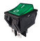 Wysokiej jakości podświetlany na zielono przełącznik kołyskowy R5, 32*25mm, 20A 125V, ON-OFF, 10 000 cykli