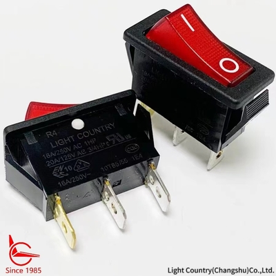 Dobrą jakość ON-OFF R4 Rocker Switch z czerwonym światłem 33 * 15mm 16A 250V UL VDE