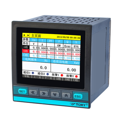 RS485 3-fazowy wielofunkcyjny rejestrator mocy 3,5-calowy wyświetlacz TFT LCD Seria DW9T