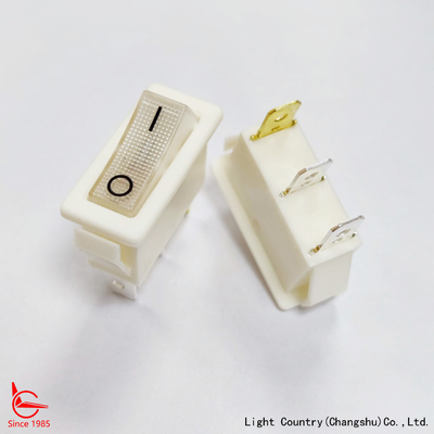 Wysokiej jakości biały LED oświetlony przełącznik rocker, R4, 33x15mm, ON-OFF, 20A 125V
