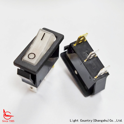 Wysokiej jakości biały LED oświetlony przełącznik rocker, R4, 33x15mm, ON-OFF, 20A 125V