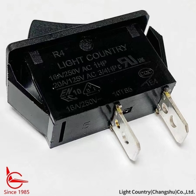 Tajwan Light Country R4 Czarny ON OFF Przełącznik kołyskowy 33*15mm 16A 250V