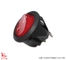 Tajwańska marka Light Country LED Okrągły przełącznik kołyskowy, czerwony przycisk, 6A 250V