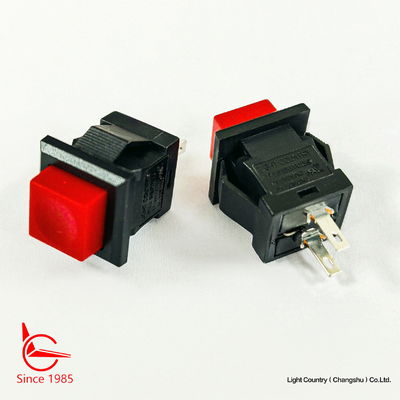 Mały rozmiar, czerwony przełącznik elektryczny z przyciskiem, 14mm*14mm, ON OFF, UL VDE ENEC